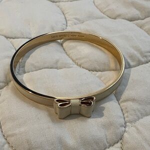 Gold Bow Bangle Bracelet